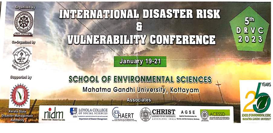 Participation in DRVC International Conference on Disaster Risk & Vulnerability