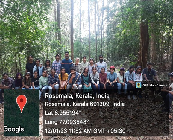 Field Visit to Shendurney Wildlife Sanctuary, Thenmala Ecotourism & Shankili Myristica Swamp, Kollam.